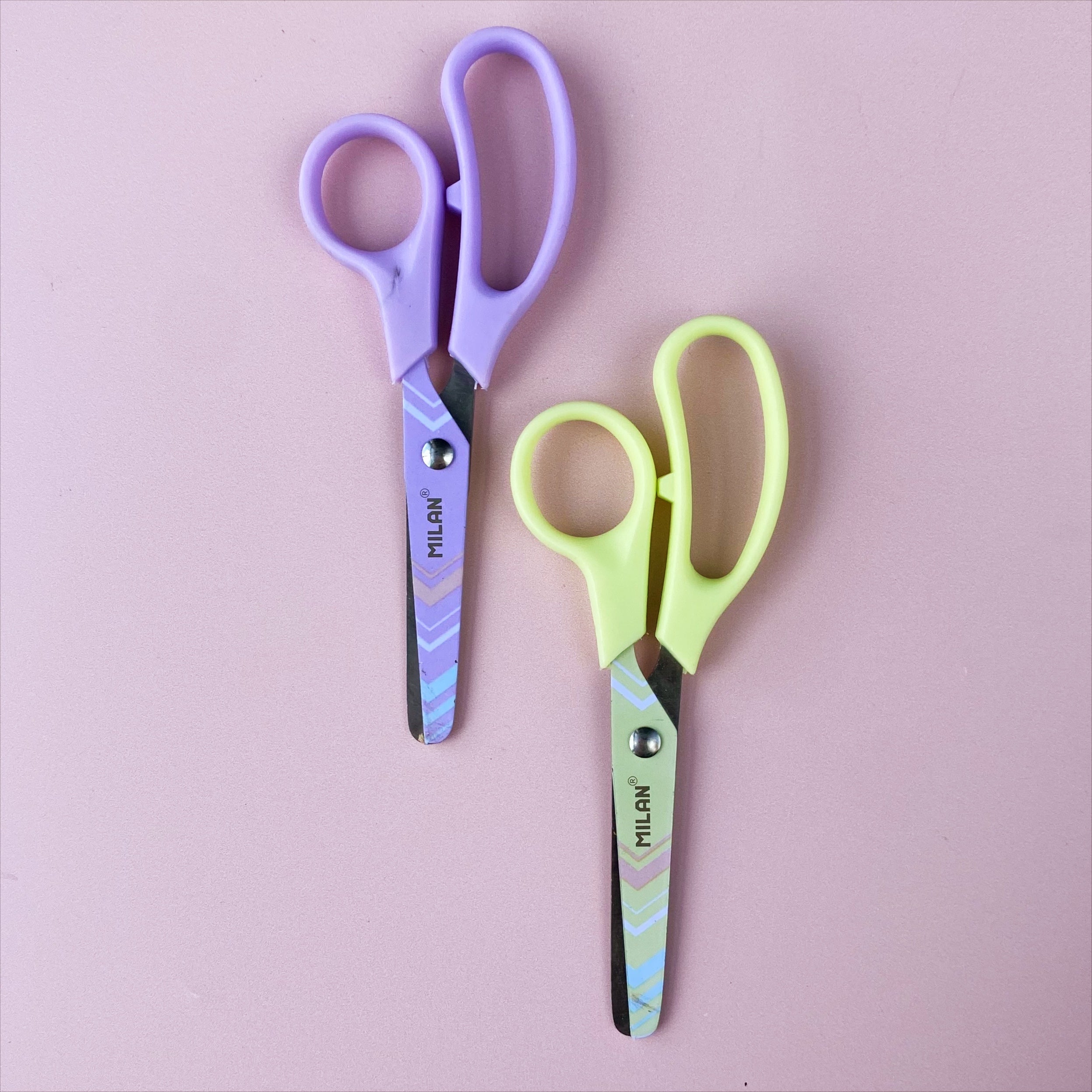 Blister pack Basic Pastel scissors, yellow • MILAN